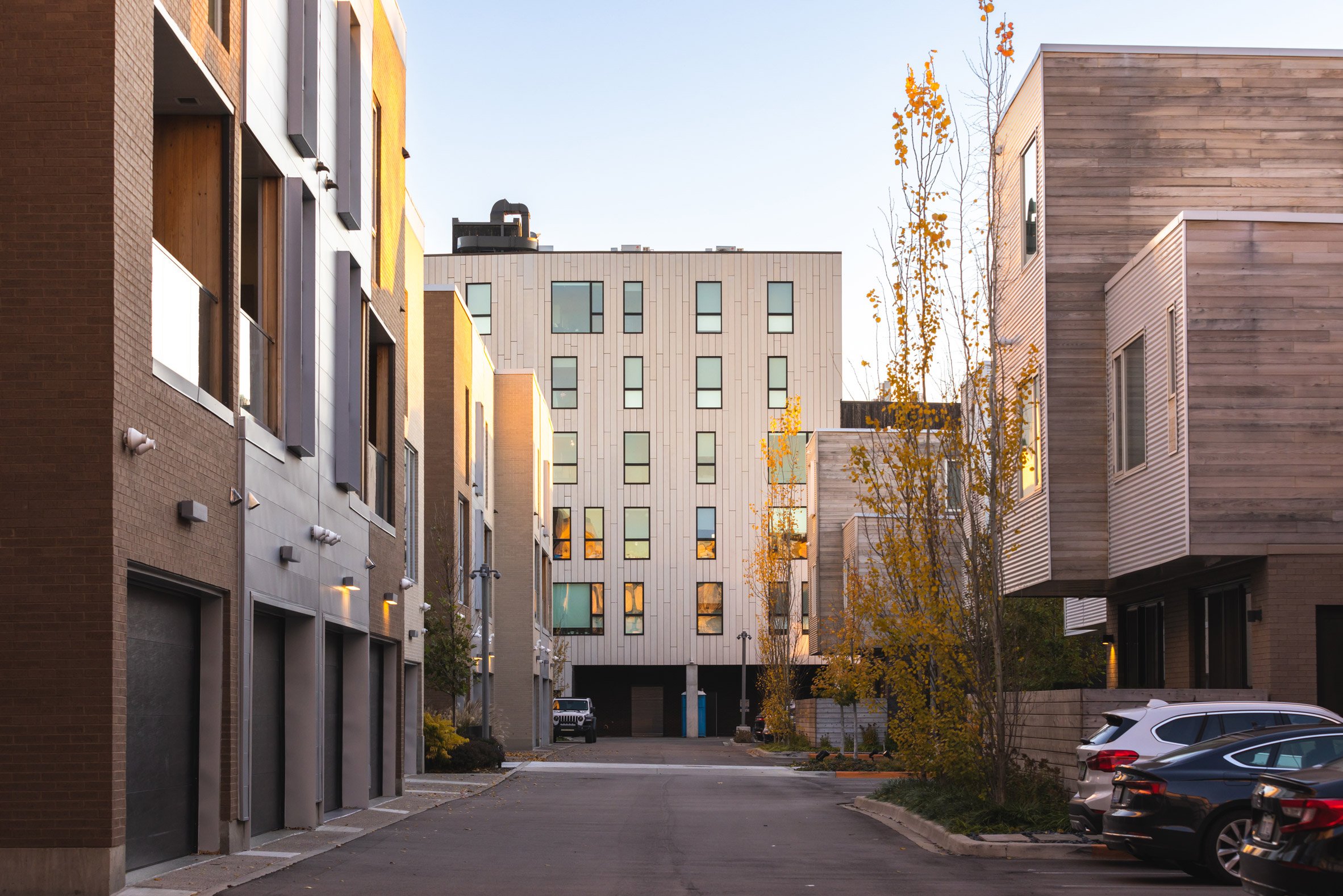 Mixed-use buildings in Detroit