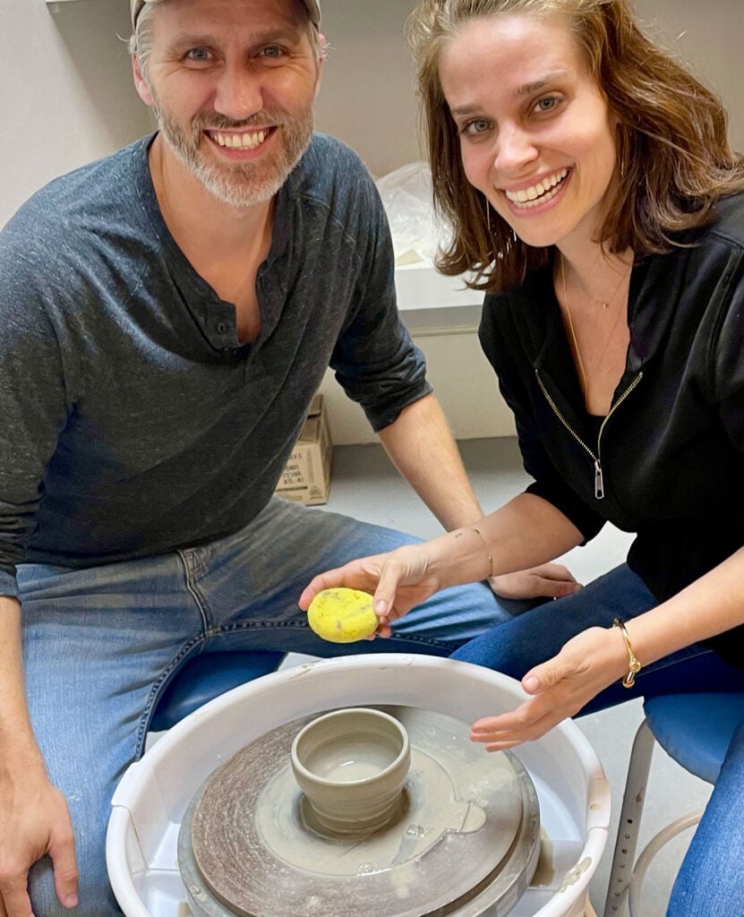 John and Sherry At Pottery Wheel Together